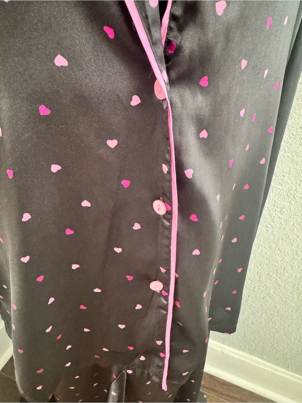Morgan Taylor Black & Pink  Pajama Set